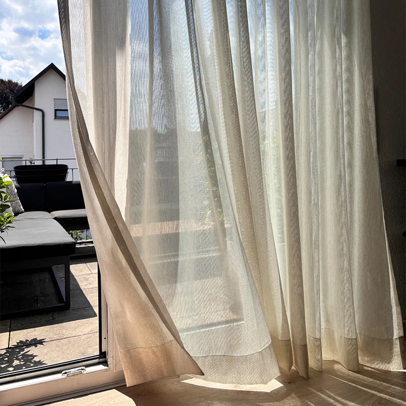 Alabaster – moderner Inbetween-Vorhang nach Maß mit hohem Wollanteil in zeitlosen Farben