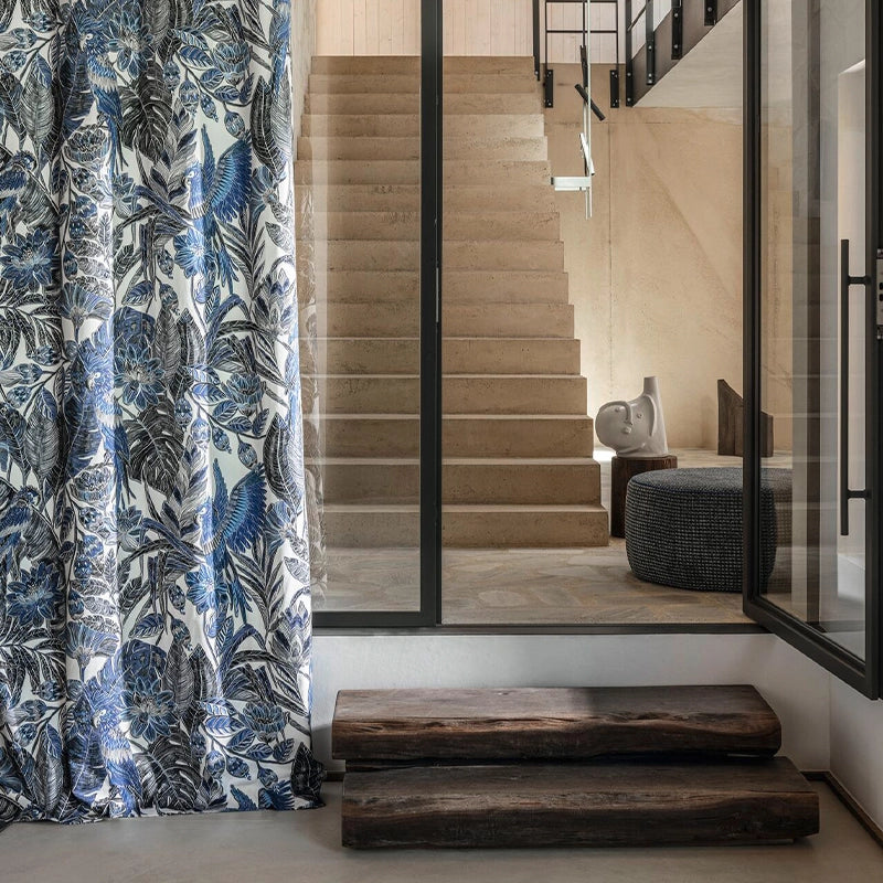Set Me Free – gemusterter Baumwollvorhang nach Maß mit tropischem Design Floral blickdicht