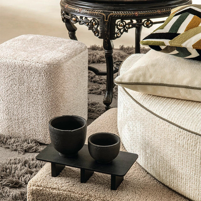 Edge of Heaven – eleganter Designvorhang nach Maß aus Baumwolle mit geometrischem Muster Stickerei