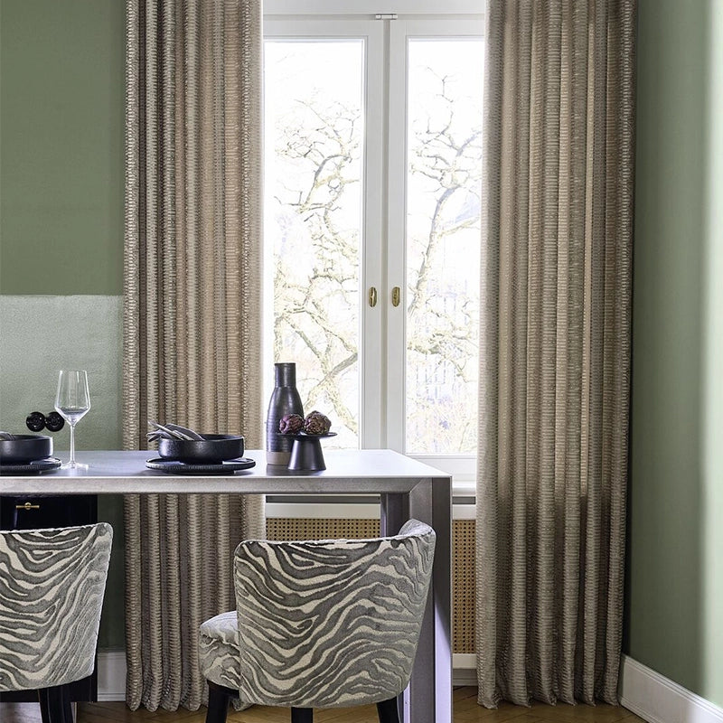 Dunes – eleganter Jacquard-Vorhang nach Maß blickdicht mit abstraktem Design Safari
