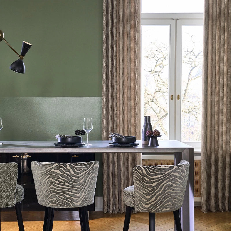 Dunes – eleganter Jacquard-Vorhang nach Maß blickdicht mit abstraktem Design Safari