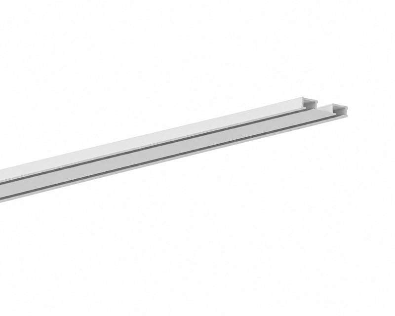 MHZ 01-2744 – flache 2-läufige Aluminium Gardinenschiene zur Deckenmontage
