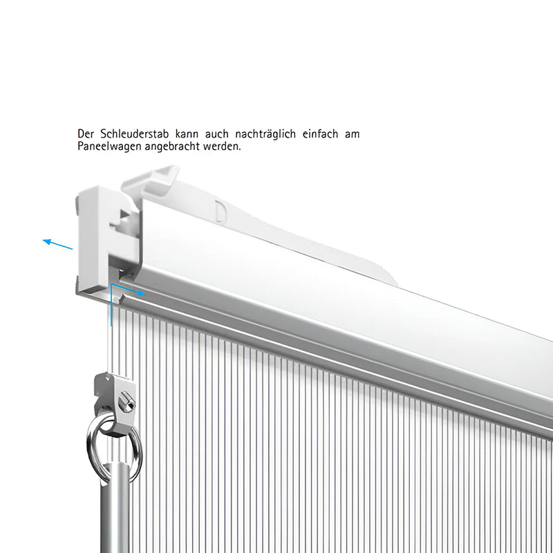 Interstil F1 Schleuderstab – elegante Bedienung für Flächenvorhänge