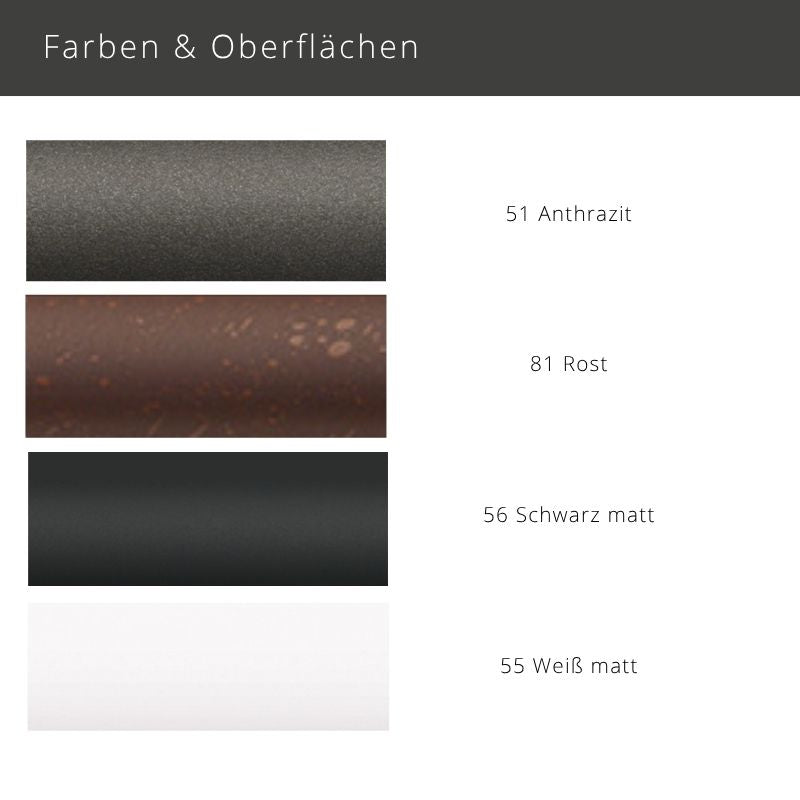 Interstil Basis – moderne Eisen-Vorhangstange 1/2-läufig Ø 20 mm Design Wandmontage