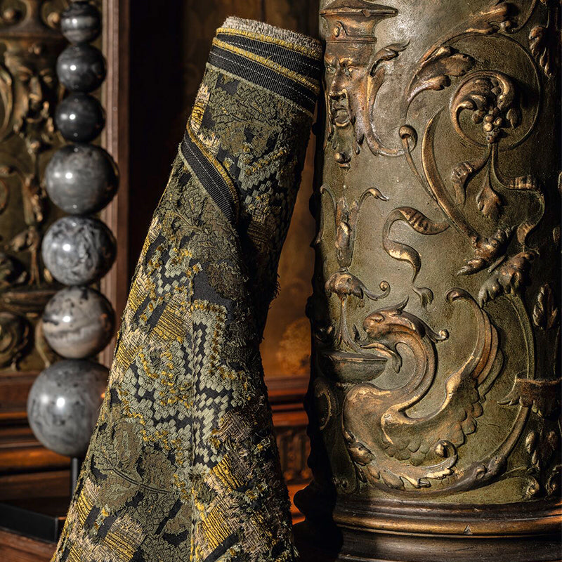 Elysian – luxuriöser Design-Vorhang nach Maß mit schimmerndem Jacquardmuster