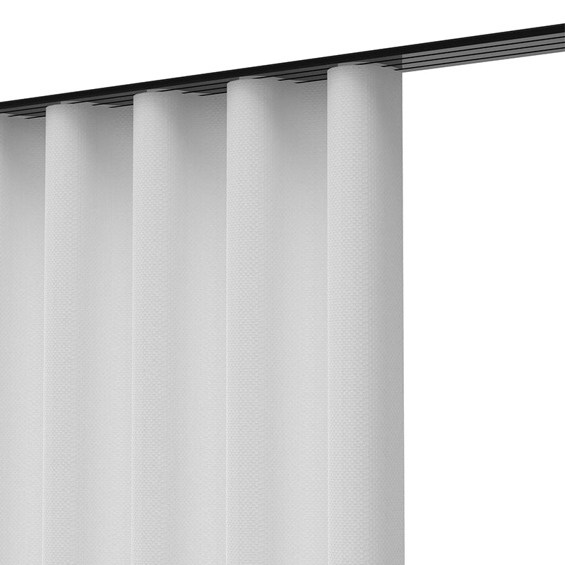 Döfix Matturax – schwarze Aluminium-Gardinenschiene optional mit Design Blende nach Maß