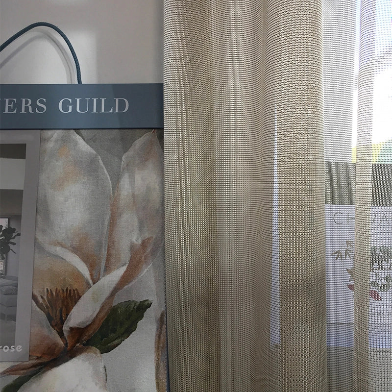 Shine – transparenter edler Marquisette-Vorhang nach Maß mit dezentem Metallic Effekt
