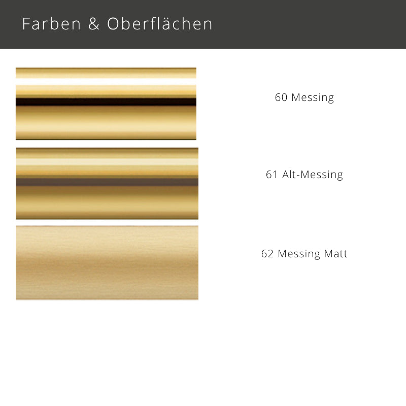 Interstil Golf – 1-/2-läufige edle Messing-Vorhangstange Ø 25 mm mit Endkugel Wandmontage