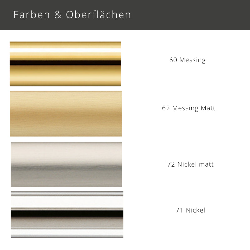 Interstil Solo – 1-/2-läufige hochwertige Messing-Vorhangstange Ø 20 mm Wandmontage nach Maß