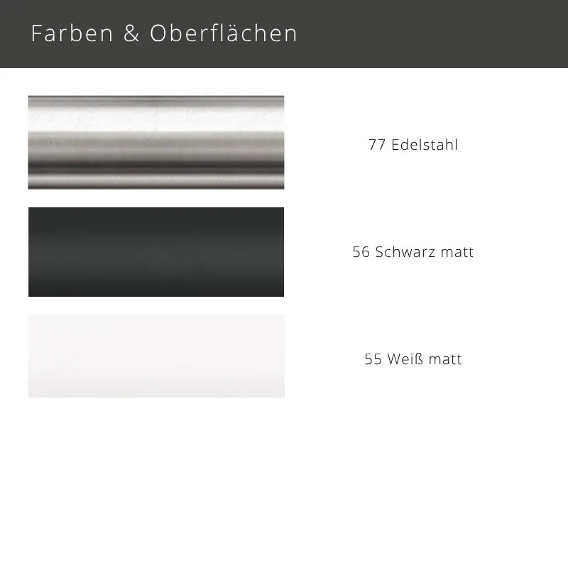 Interstil Hampton – moderne Eisen-Vorhangstange 1-/2-läufig Ø 25 mm Wandmontage nach Maß
