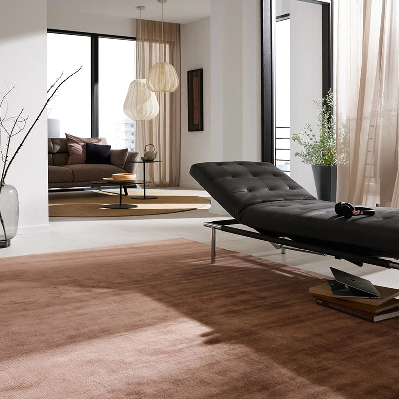 Divine – luxuriöser Viskose-Teppich nach Maß mit elegantem Schimmer rund eckig