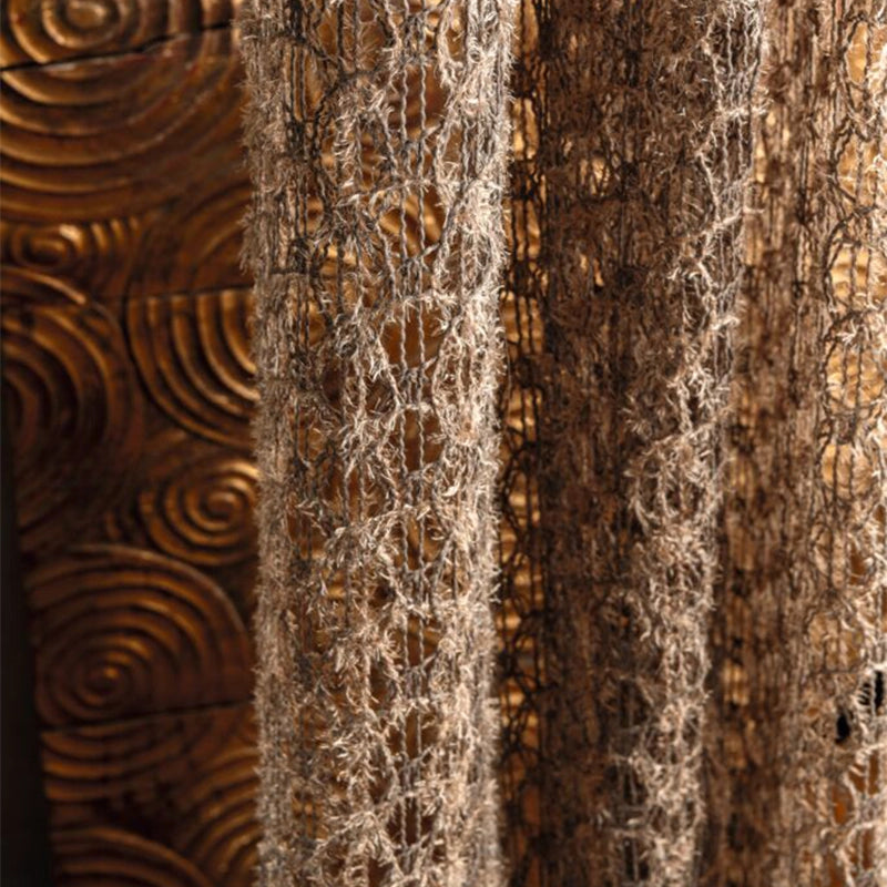 Textile Tales – exklusiver Design Vorhang nach Maß mit edler Netzstruktur in Naturtönen