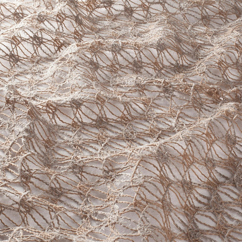 Textile Tales – exklusiver Design Vorhang nach Maß mit edler Netzstruktur in Naturtönen