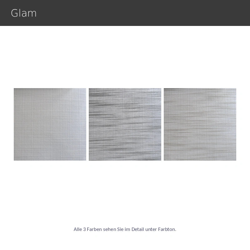 Glam – hochwertiger halbtransparenter Flächenvorhang nach Maß mit dezent schimmernder Struktur, 3 Farben