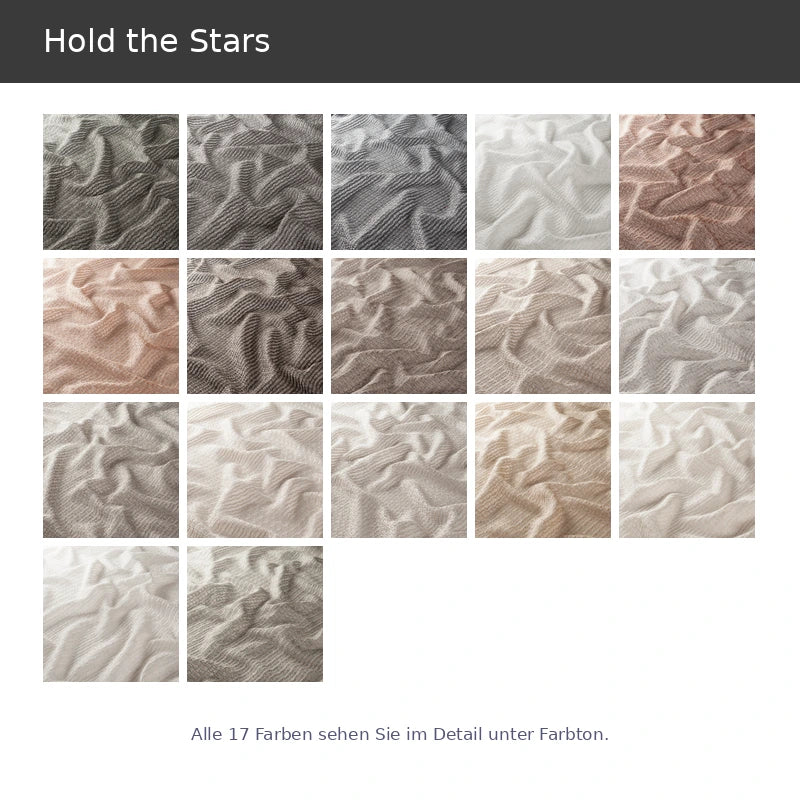 Hold the Stars – halbtransparenter Netzvorhang nach Maß mit metallischem Schimmer