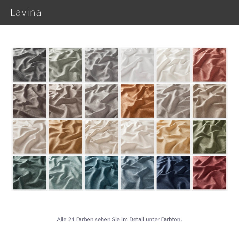 Lavina – hochwertiges halbtransparentes Faltrollo nach Maß in natürlicher Leinenoptik in 24 Farben