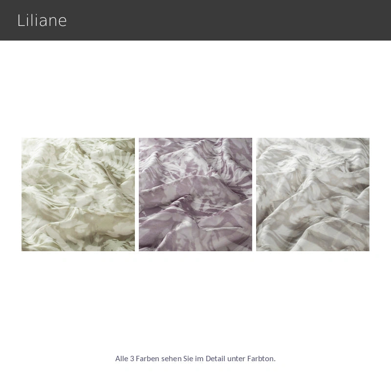 Liliane – hochwertige halbtransparente Ausbrenner-Gardine nach Maß mit modernem Blattmuster in 3 Farben