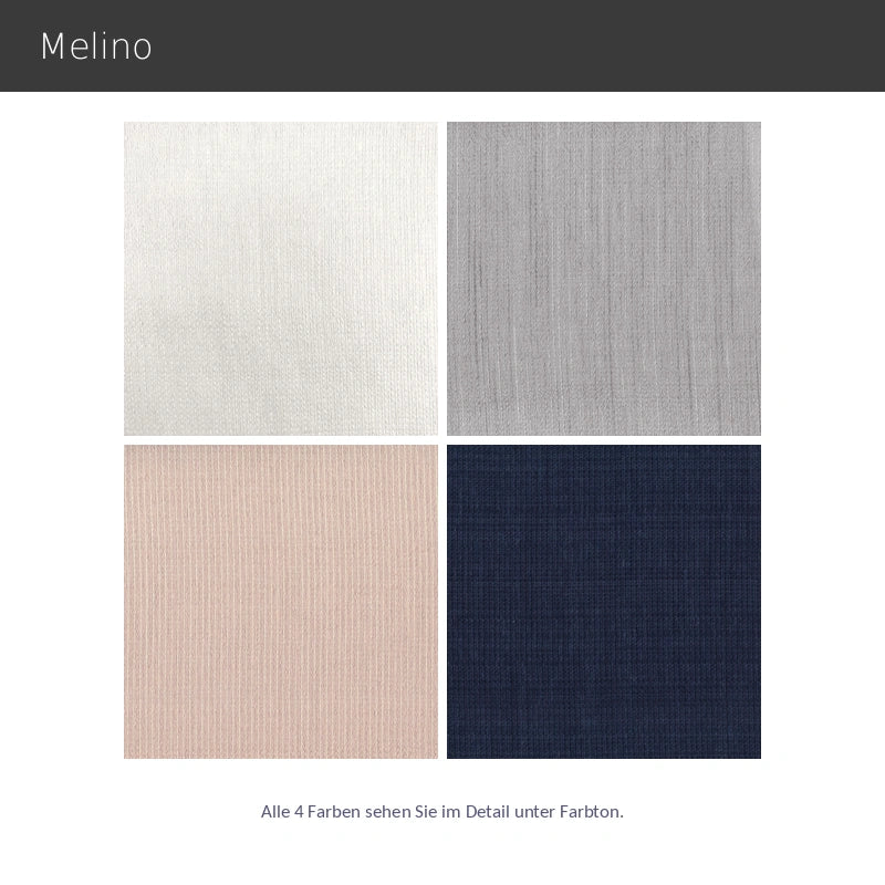 Melino – hochwertiger halbtransparenter Vorhang nach Maß mit Mohair und Alpaka weiche Wolloptik, 4 Farben