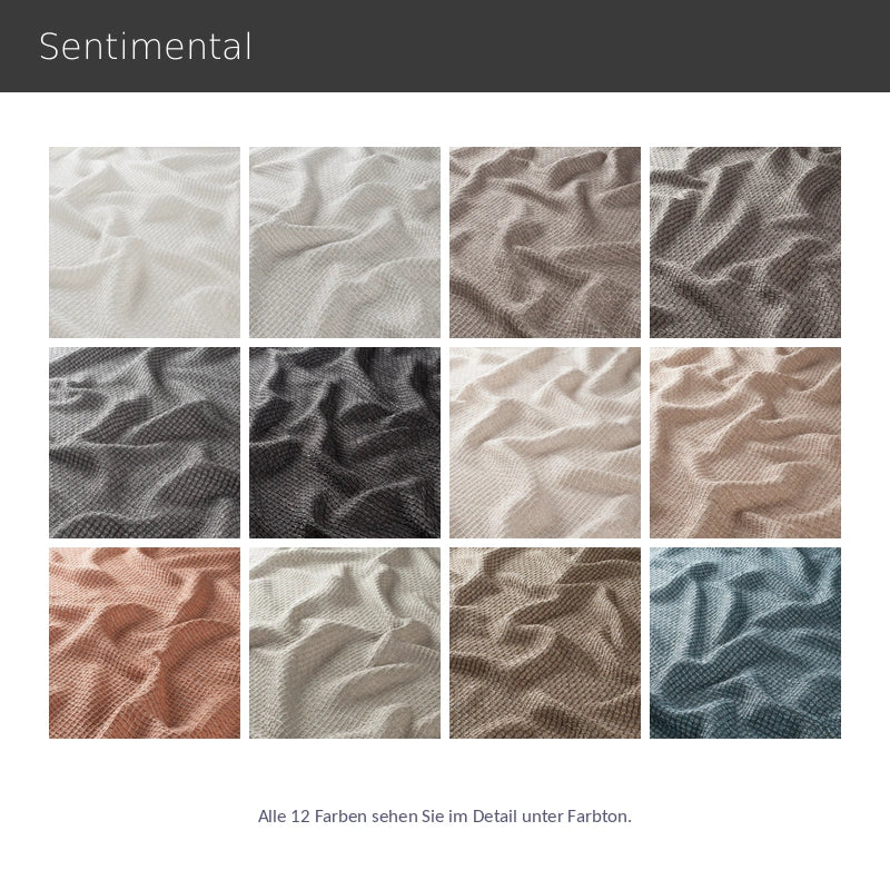 Sentimental – moderner Netzvorhang nach Maß eleganter Natural-Look halbtransparent in 12 Farben