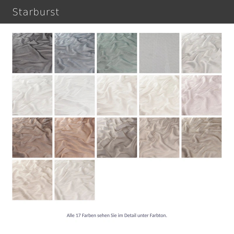 Starburst – eleganter transparenter Vorhang nach Maß mit feiner moderner Struktur