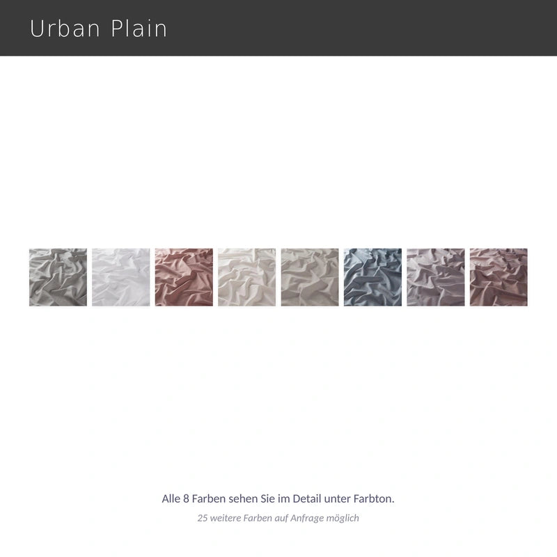 Urban Plain – halbtransparenter Vorhang nach Maß mit natürlicher Leinenstruktur