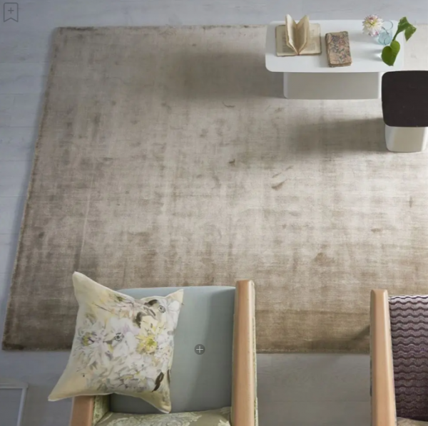 Moderner Ombre Teppich Saraille Linen mit Farbverlauf beige Wohnzimmer Schlafzimmer Designers Guild