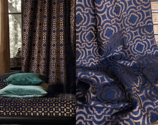 Vorhang Iberis Luxuriöser Vorhang Ornamentalisches Muster Grandezza matt glänzend
