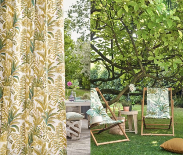 Vorhang Porquerolles blickdicht Jungle/Tropisches Pflanzen Muster I In-und Outdoor geeignet