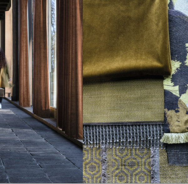 Chivasso Heaven´s Gate Samtvorhang blickdicht nach Maß I blau,grün,grau,rosa, schwarz
